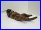 Tom Taber Wood Carved Seaotter And Clam Signed Early Decoy Sculpture Statue