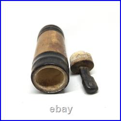 Tribal Batak Betel Nut Lime Container Buffalo Horn & Wood Sculpture Vintage