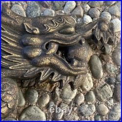 Twenty Century Hand Carved Dragon Vintage Wall Sculpture