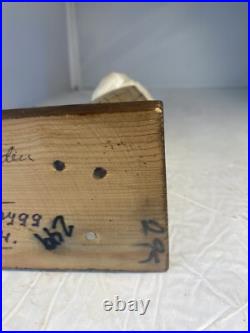 Unique Vintage C. O. Trygg Wood Carving Golfer 1954 Sweden Signed