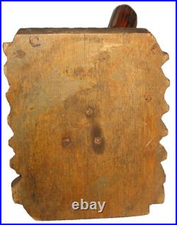 Unusual Vintage Folk Art Handmade 16 Tree Wood Sculpture Unique Scalloped Base