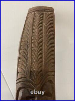 Unusual Vintage Mid Century Old Hawaiian TIKI Wood Sculpture Statue, 1950s