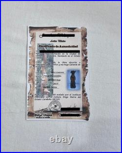 VINTAGE Hand Carved Wooden Sculpture One of a Kind Handmade Art with Certificate