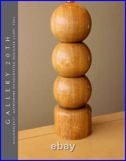 VINTAGE MID CENTURY METROWARE WOOD SPHERE TABLE LAMP! SCULPTURE ART MCM 60's