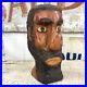 VINTAGE Man HEAD SCULPTURE Carved wood Art Studio Folk PRIMITIVE BUST