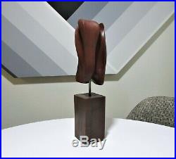 VINTAGE Mid Century Modern ORGANIC Abstract Hand Carved EXOTIC WOOD SCULPTURE
