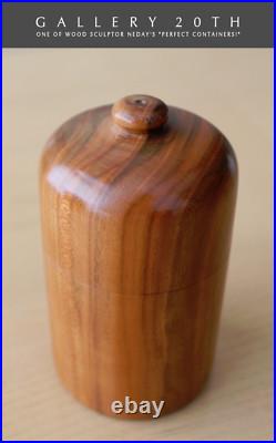 VINTAGE! NEDAY PERFECT CONTAINER WOOD SCULPTURE! 1 Of 20 COLLECTOR ART POTTERY