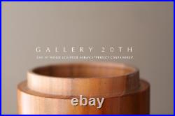 VINTAGE! NEDAY PERFECT CONTAINER WOOD SCULPTURE! 1 Of 20 COLLECTOR ART POTTERY