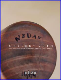 VINTAGE! NEDAY PERFECT CONTAINER WOOD SCULPTURE! 1 Of 20 COLLECTOR ART POTTERY