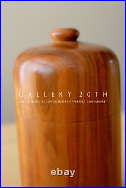 VINTAGE! NEDAY PERFECT CONTAINER WOOD SCULPTURE! 1 Of 20 COLLECTOR ART POTTERY