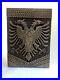 VINTAGE NEW WOOD CARVING HANDCRAFTED ALBANIAN, KOSOVA EAGLE MAP-27.5 x 20.5 CM-R
