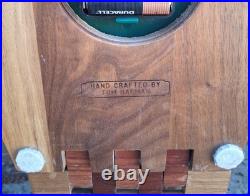 VTG 1980s Giant Clock Wooden Art Sculpture Working ClockSolid Wood Handcrafted