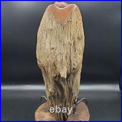 VTG 1991 Hand Carved Driftwood Cedar Vulture Sculpture Signed. Adirondack Style