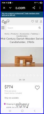 VTG 2 Hand Carved Wooden Candlelabra Excellent Condition