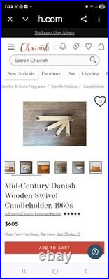 VTG 2 Hand Carved Wooden Candlelabra Excellent Condition