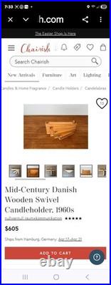 VTG 2 Hand Carved Wooden Candlelabra Excellent Condition