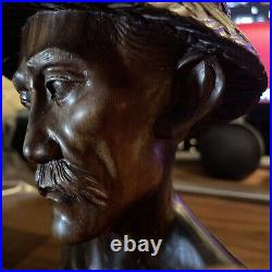 VTG 9 Wood Sculpture Tilem Gallery Mas Bali Njana Fisherman Old Man Bust