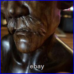 VTG 9 Wood Sculpture Tilem Gallery Mas Bali Njana Fisherman Old Man Bust