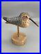 VTG Artist Carl Jensen Wood Carved & Painted Sand Piper Bird Sculpture Signed