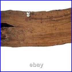 VTG Carved Wood Relief Sculpture Elephants Primitive Long Driftwood Wall Art 68