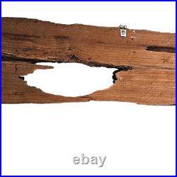 VTG Carved Wood Relief Sculpture Elephants Primitive Long Driftwood Wall Art 68