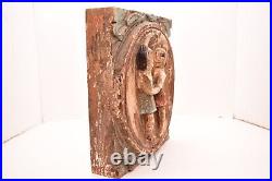 VTG Carved Wood Spanish Colonial Zodiac Plaque Wall Panel Statue Mexican GEMINI
