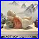 VTG Chinese Hand-Carved Lucky Baby Wood Sculpture Reclining Figure 10.25