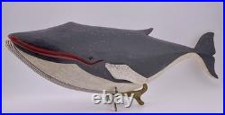 VTG Hand-Carved GUS MIRANDO HUMPBACK WHALE Sculpture Wall Hanging, RARE HTF