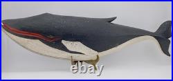 VTG Hand-Carved GUS MIRANDO HUMPBACK WHALE Sculpture Wall Hanging, RARE HTF