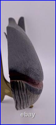 VTG Hand-Carved GUS MIRANDO HUMPBACK WHALE Sculpture Wall Hanging, RARE HTF