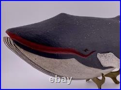 VTG Hand-Carved GUS MIRANDO HUMPBACK WHALE Sculpture Wall Hanging, RARE HTF