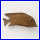 VTG Hand Carved Wood Fish Sculpture Folk Art Fine Detail Large Single Piece 17x8