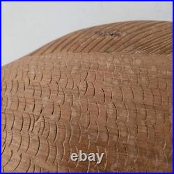 VTG Hand Carved Wood Fish Sculpture Folk Art Fine Detail Large Single Piece 17x8