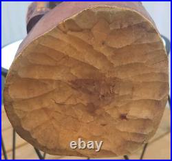 VTG Hand Carved Wooden Folk Art Caribbean Man Very Detailed Sculpture 2-ft. 7-in