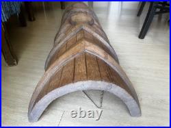 VTG Huge TIKI TRIBAL MASK WOOD FACE WALL HANGING