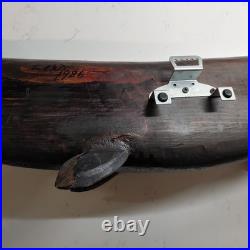 VTG Muskie Wood Carving Folk Art Wall Mount Life Size Yukon Driftwood OOAK 1986 VTG Muskie Wood Carving Folk Art Wall Mount Life Size Yukon Driftwood OOAK 1986