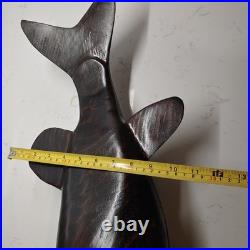 VTG Muskie Wood Carving Folk Art Wall Mount Life Size Yukon Driftwood OOAK 1986
