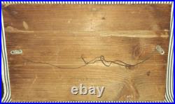 VTG RUSTIC KOTKA FINLAND CARVED WOODWALL ART CABIN withBOAT ON BEACH M Kuparinen