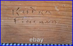 VTG RUSTIC KOTKA FINLAND CARVED WOODWALL ART CABIN withBOAT ON BEACH M Kuparinen