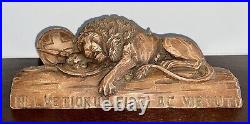 VTG SCHMID-LINDER LUCERNE WOOD-CARVING, SCULPTURE LION MONUMENT (Löwendenkmal)