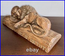 VTG SCHMID-LINDER LUCERNE WOOD-CARVING, SCULPTURE LION MONUMENT (Löwendenkmal)