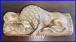 VTG SCHMID-LINDER LUCERNE WOOD-CARVING, SCULPTURE LION MONUMENT (Löwendenkmal)