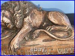 VTG SCHMID-LINDER LUCERNE WOOD-CARVING, SCULPTURE LION MONUMENT (Löwendenkmal)