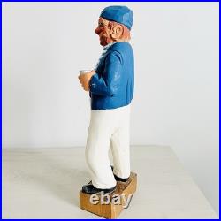 VTG Signed 12 Armand Lamontagne Hand carved Wooden Sailor Sculpture
