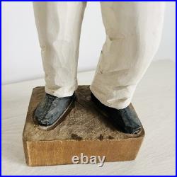 VTG Signed 12 Armand Lamontagne Hand carved Wooden Sailor Sculpture