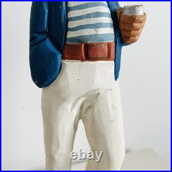 VTG Signed 12 Armand Lamontagne Hand carved Wooden Sailor Sculpture