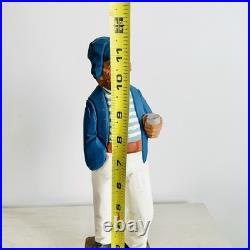 VTG Signed 12 Armand Lamontagne Hand carved Wooden Sailor Sculpture