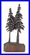 VTG Tall Cryptomeria Carved Wood 2 Pine Trees on Base Sculpture Rustic Décor 23