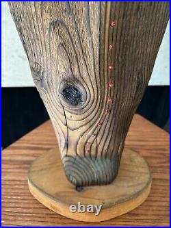 VTG Wood Sculpture Signed by Roberto Macias RARE Large COA Tribal Folk Art