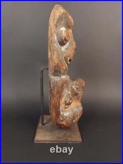 Vanuatu Wood Sculpture Vintage Oceania Mounted